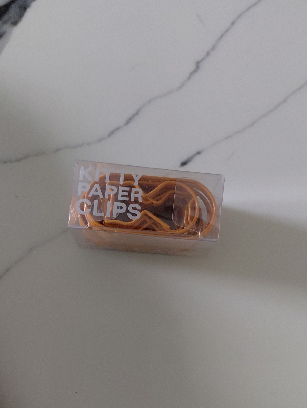Orange Paper Clips - Pack of Decorative Clips Kitty Cat Shaped